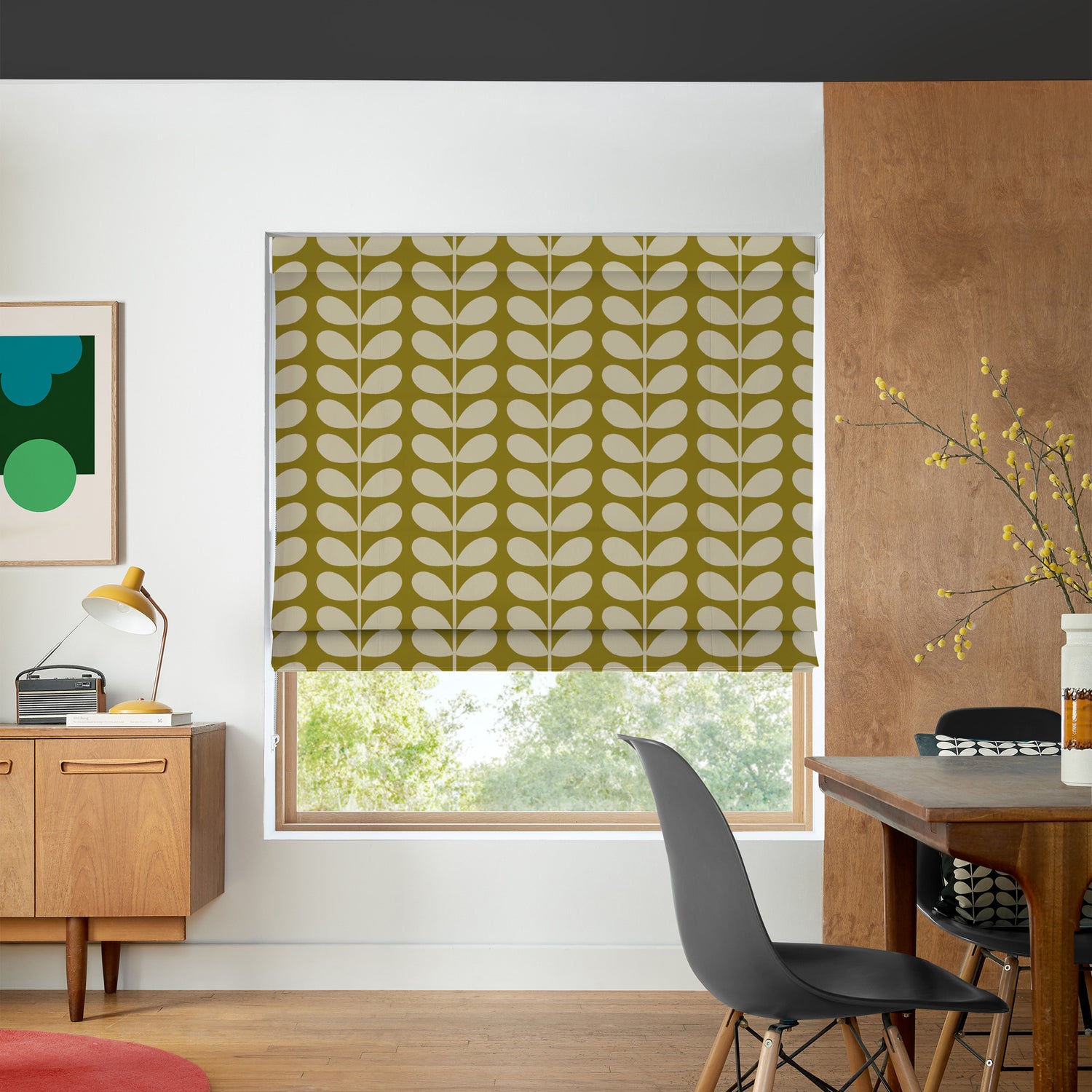 Orla Kiely Solid Stem Made to Measure Roman Blind Seagrass