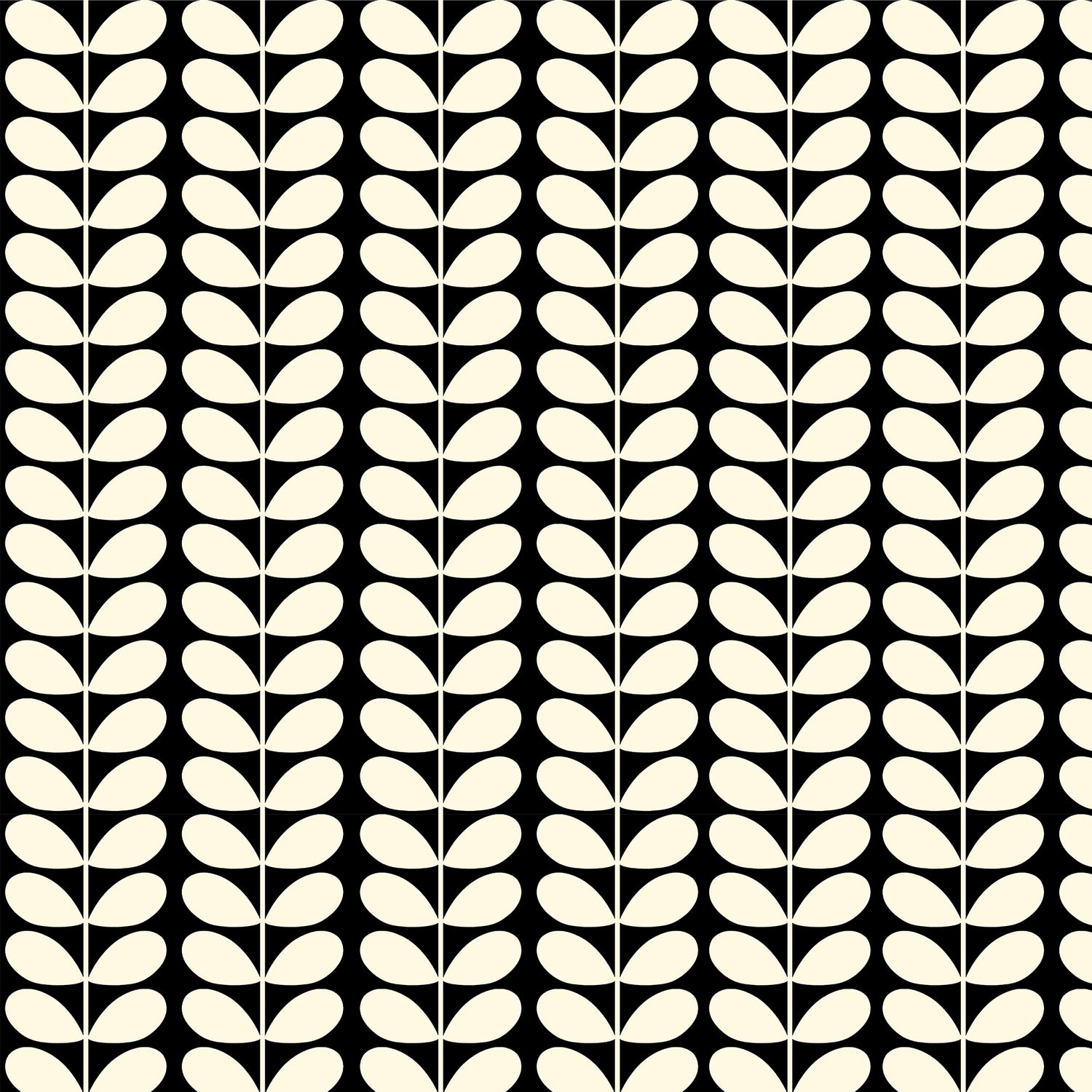 Orla Kiely Solid Stem Made to Measure Curtain Black