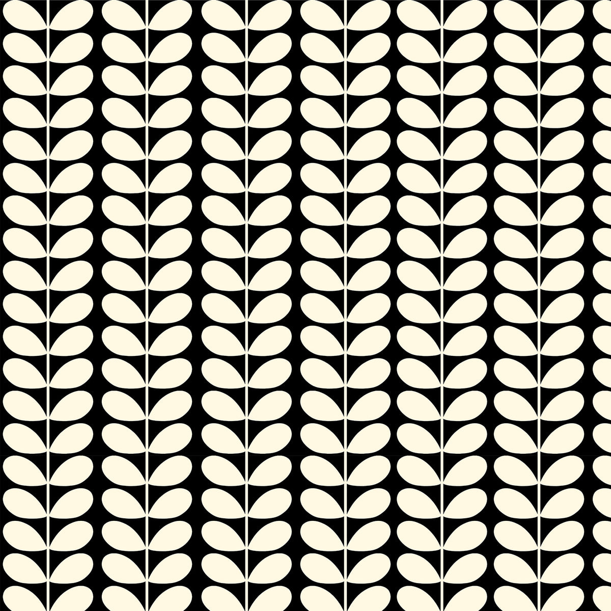 Orla Kiely Solid Stem Translucent Made to Measure Roller Blind Black