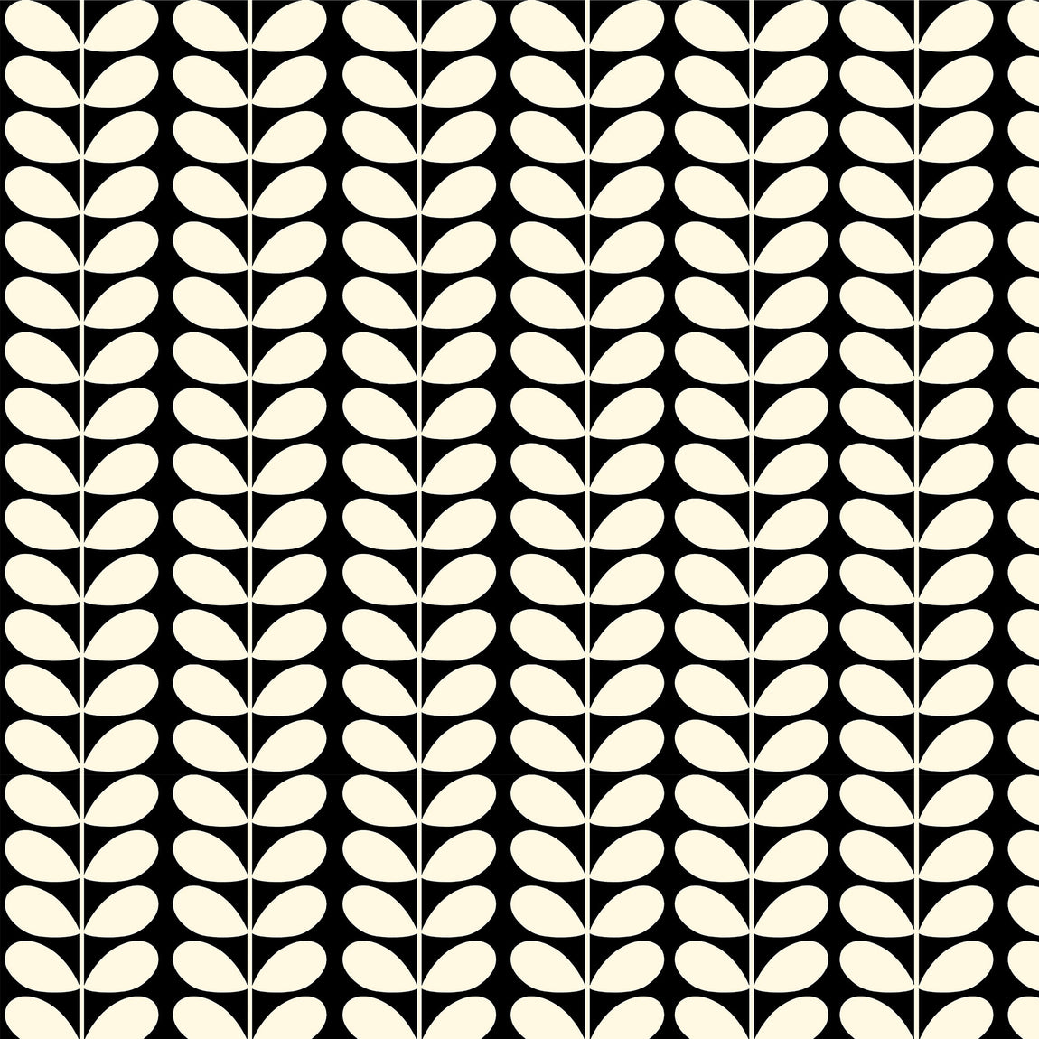 Orla Kiely Solid Stem Translucent Made to Measure Roller Blind Black