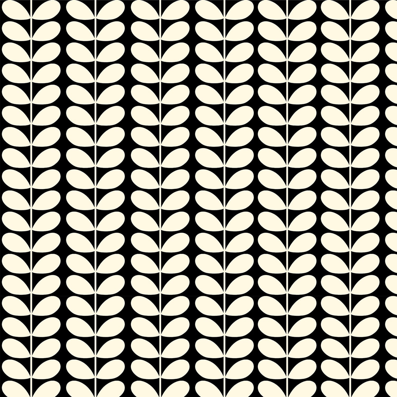 Orla Kiely Solid Stem Made to Measure Wave Curtain + FREE Track Black