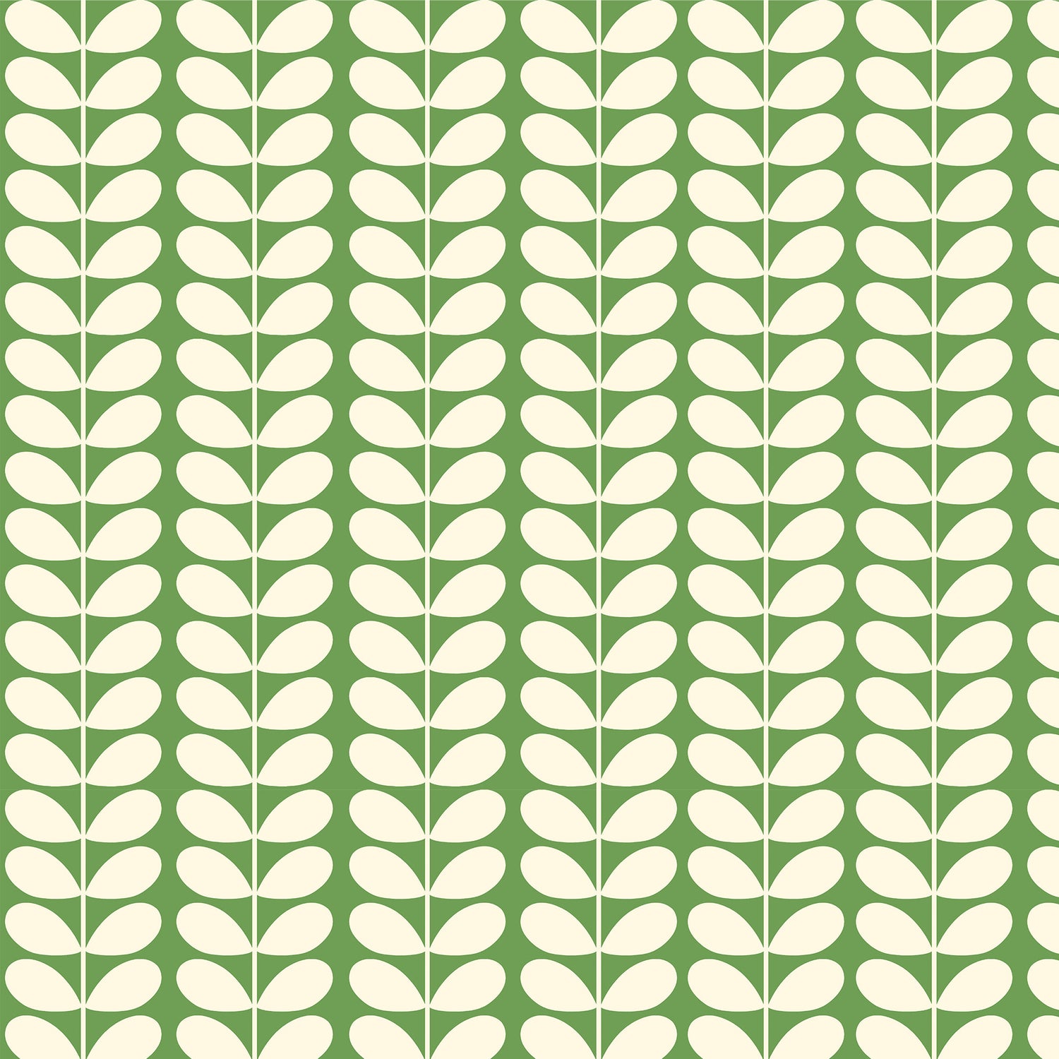 Orla Kiely Solid Stem Made to Measure Wave Curtain + FREE Track Green