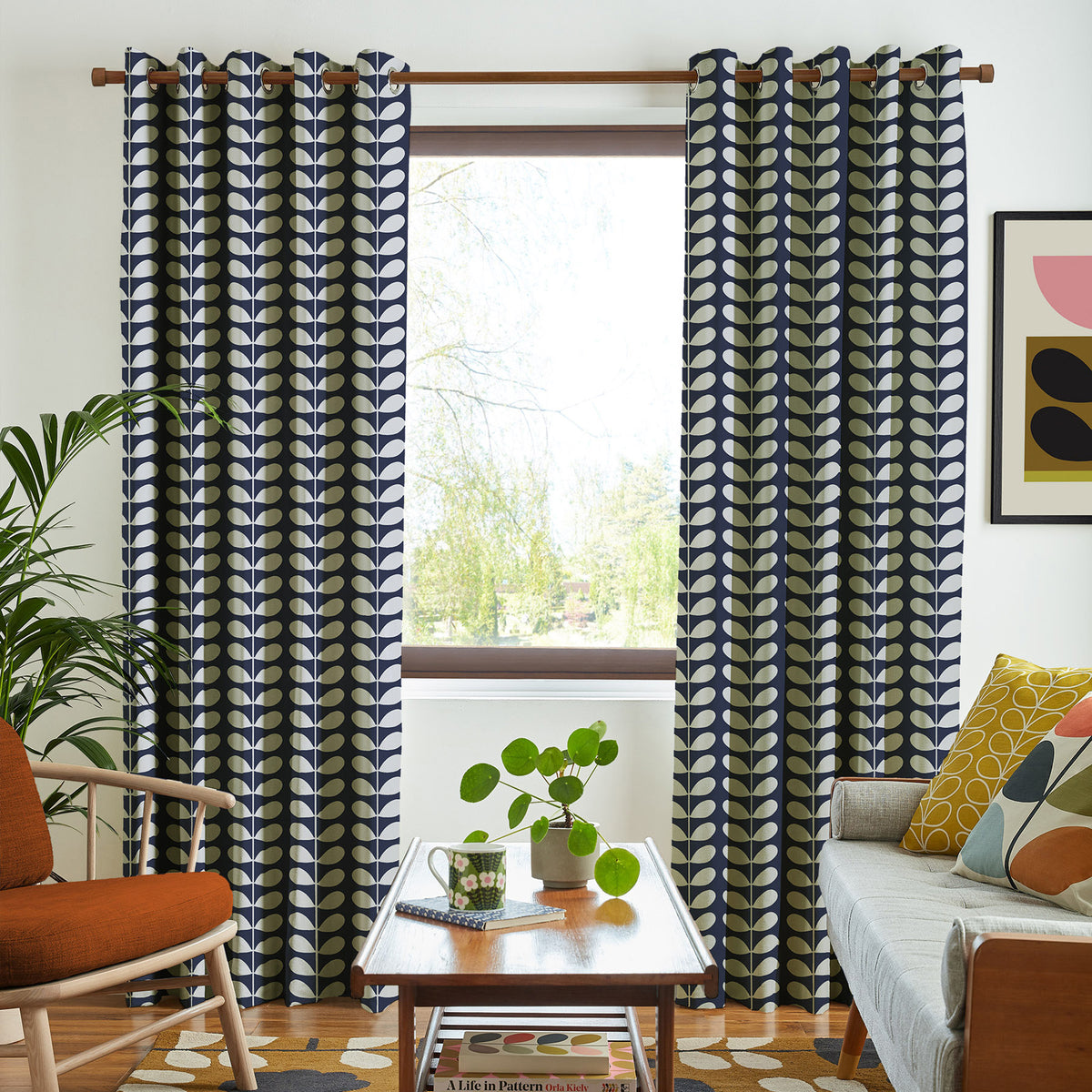 Orla Kiely Solid Stem Made to Measure Curtain Whale