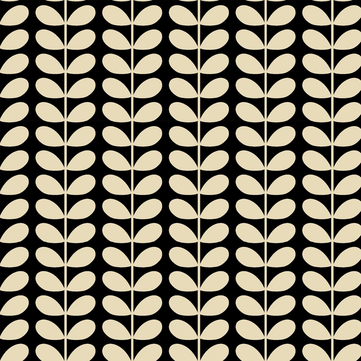 Orla Kiely Tiny Stem Made to Measure Roman Blind Black