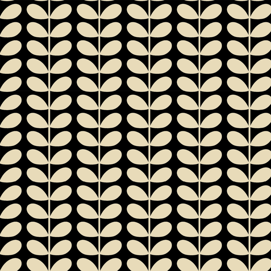 Orla Kiely Tiny Stem Made to Measure Roman Blind Black
