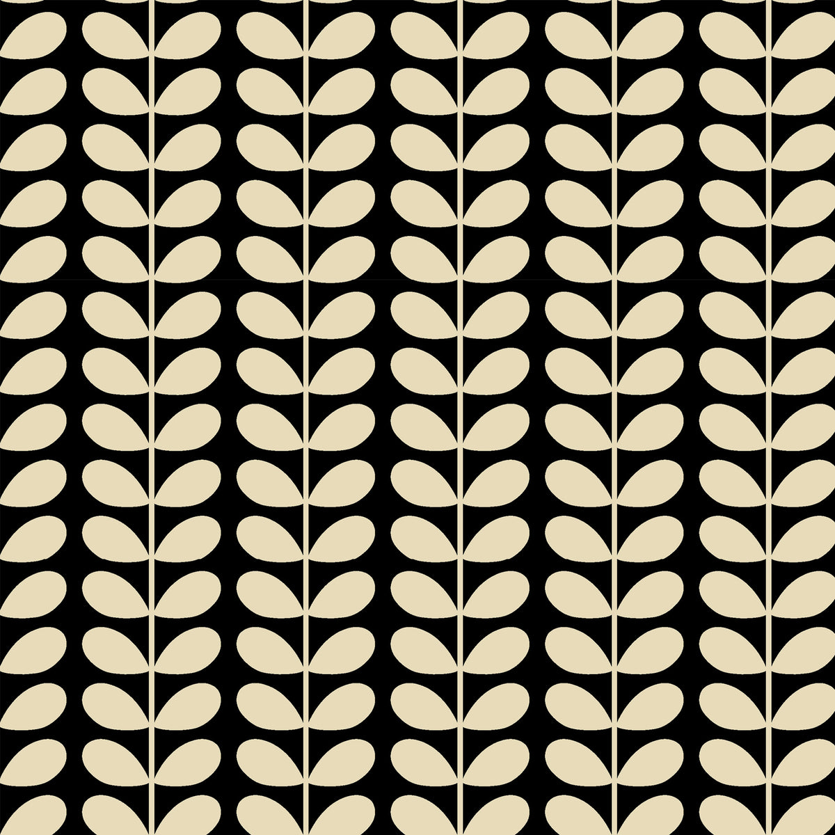 Orla Kiely Tiny Stem Made to Measure Curtain Black