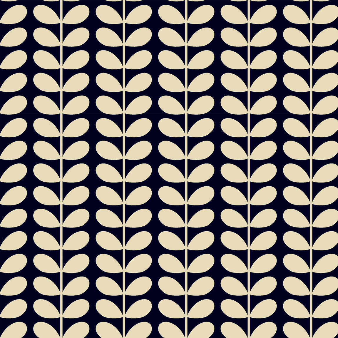 Orla Kiely Tiny Stem Made to Measure Blackout Roller Blind Black