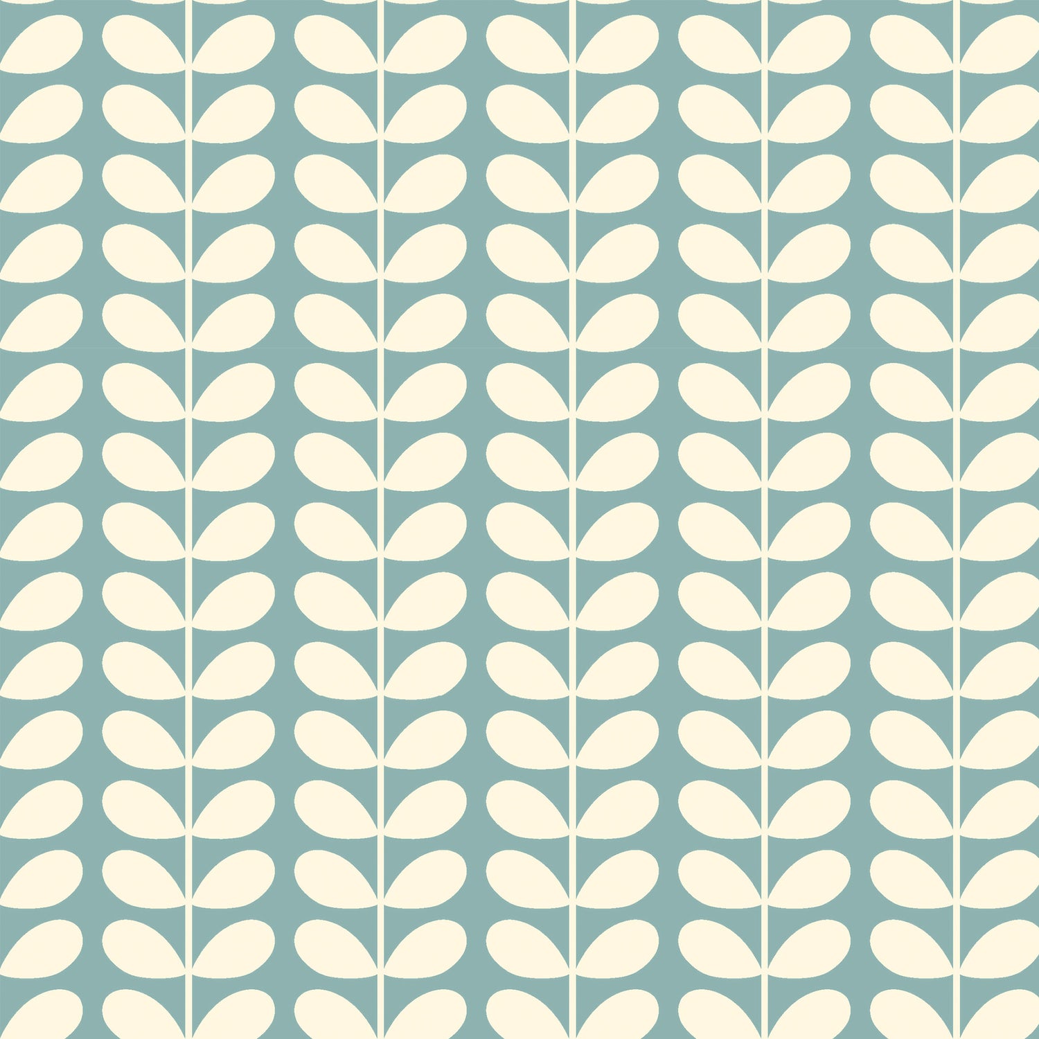 Orla Kiely Tiny Stem Made to Measure Roman Blind Duckegg