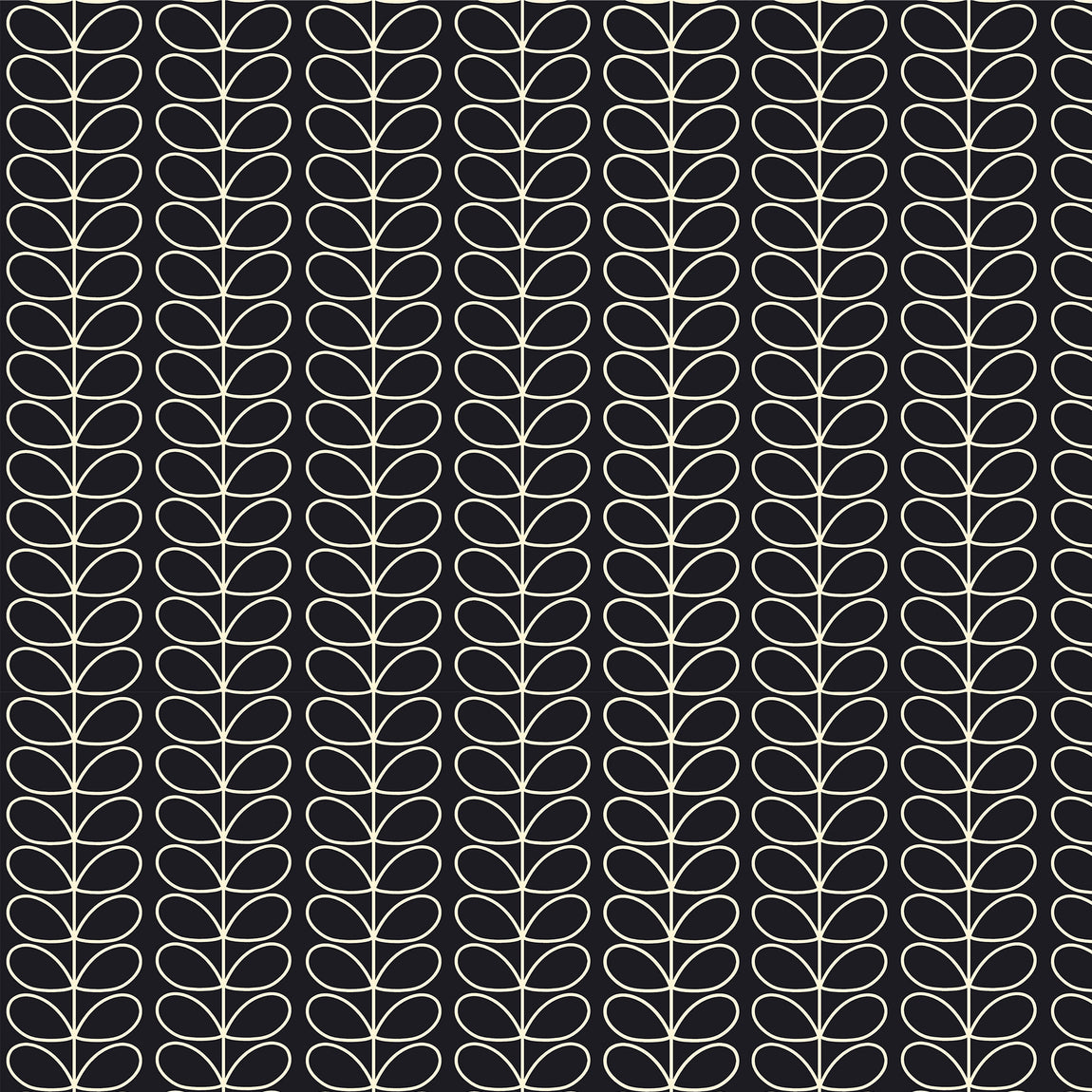 Orla Kiely Linear Stem Made to Measure Curtain Liquorice