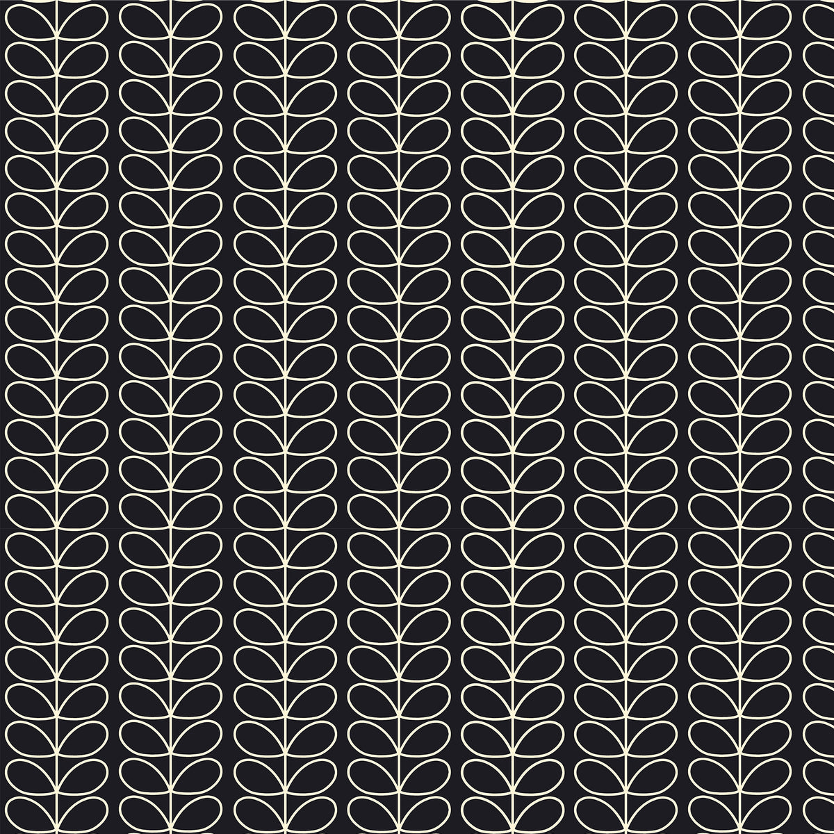 Orla Kiely Linear Stem Made to Measure Curtain Liquorice