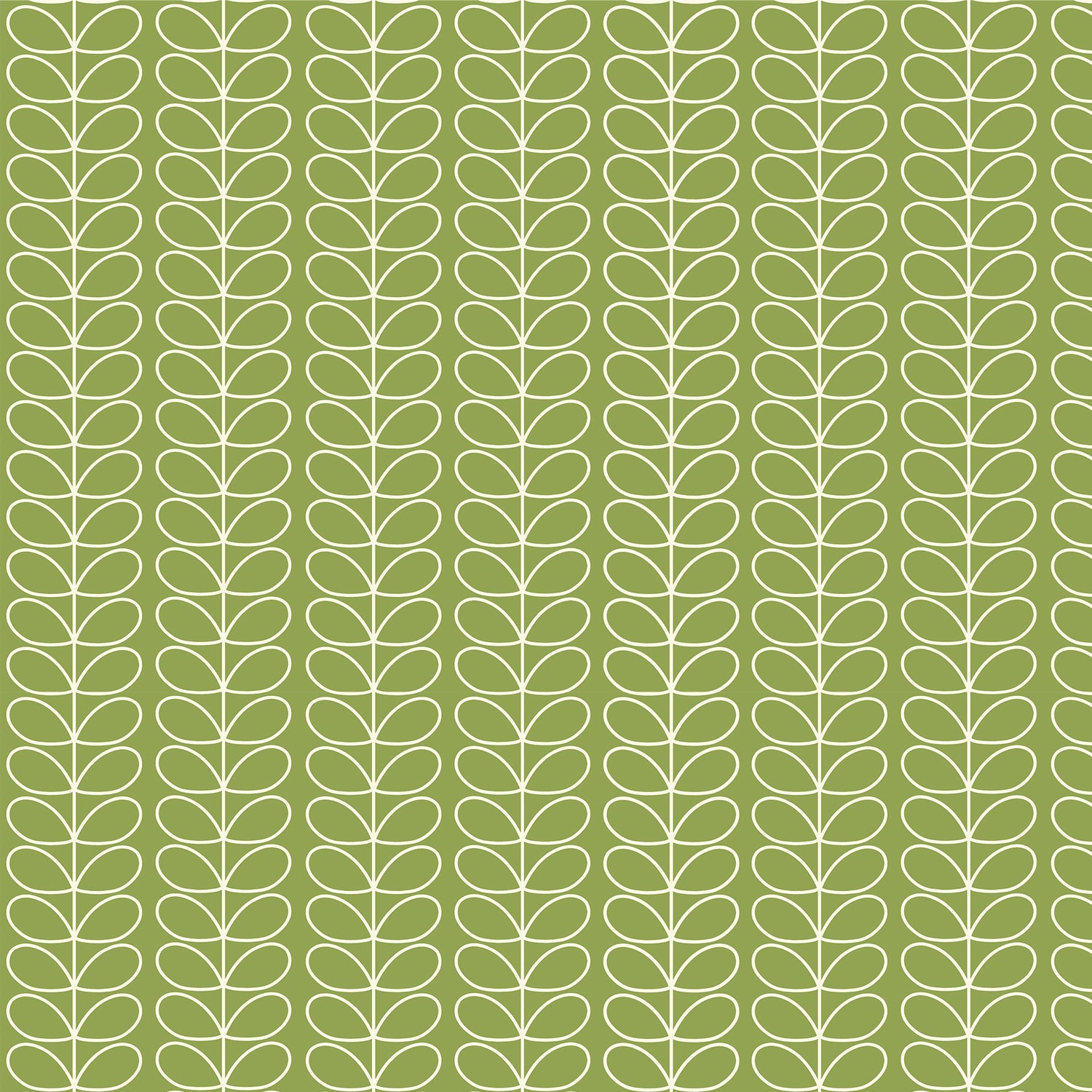 Orla Kiely Linear Stem Made to Measure Curtain Chalky Green