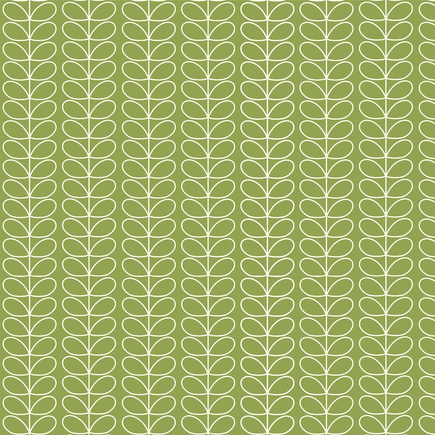Orla Kiely Linear Stem Made to Measure Curtain Chalky Green