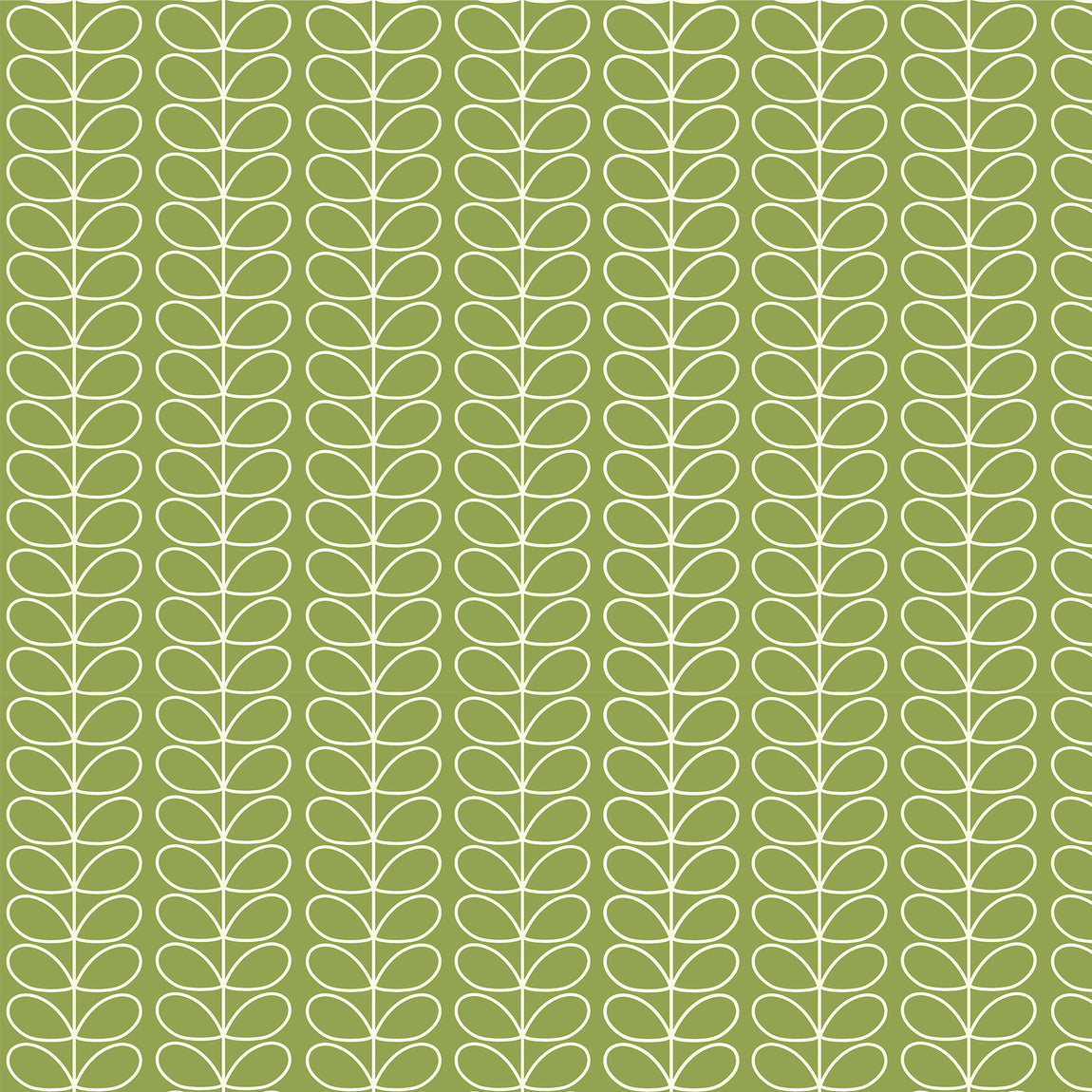 Orla Kiely Linear Stem Made to Measure Blackout Roller Blind Chalky Green
