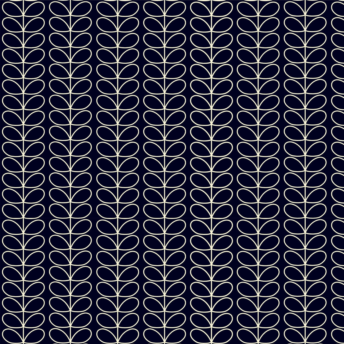 Orla Kiely Linear Stem Made to Measure Roman Blind Navy Whale
