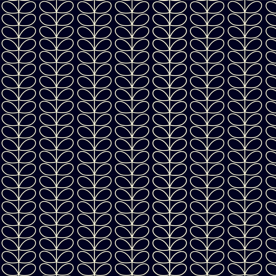 Orla Kiely Linear Stem Translucent Made to Measure Roller Blind Navy Whale