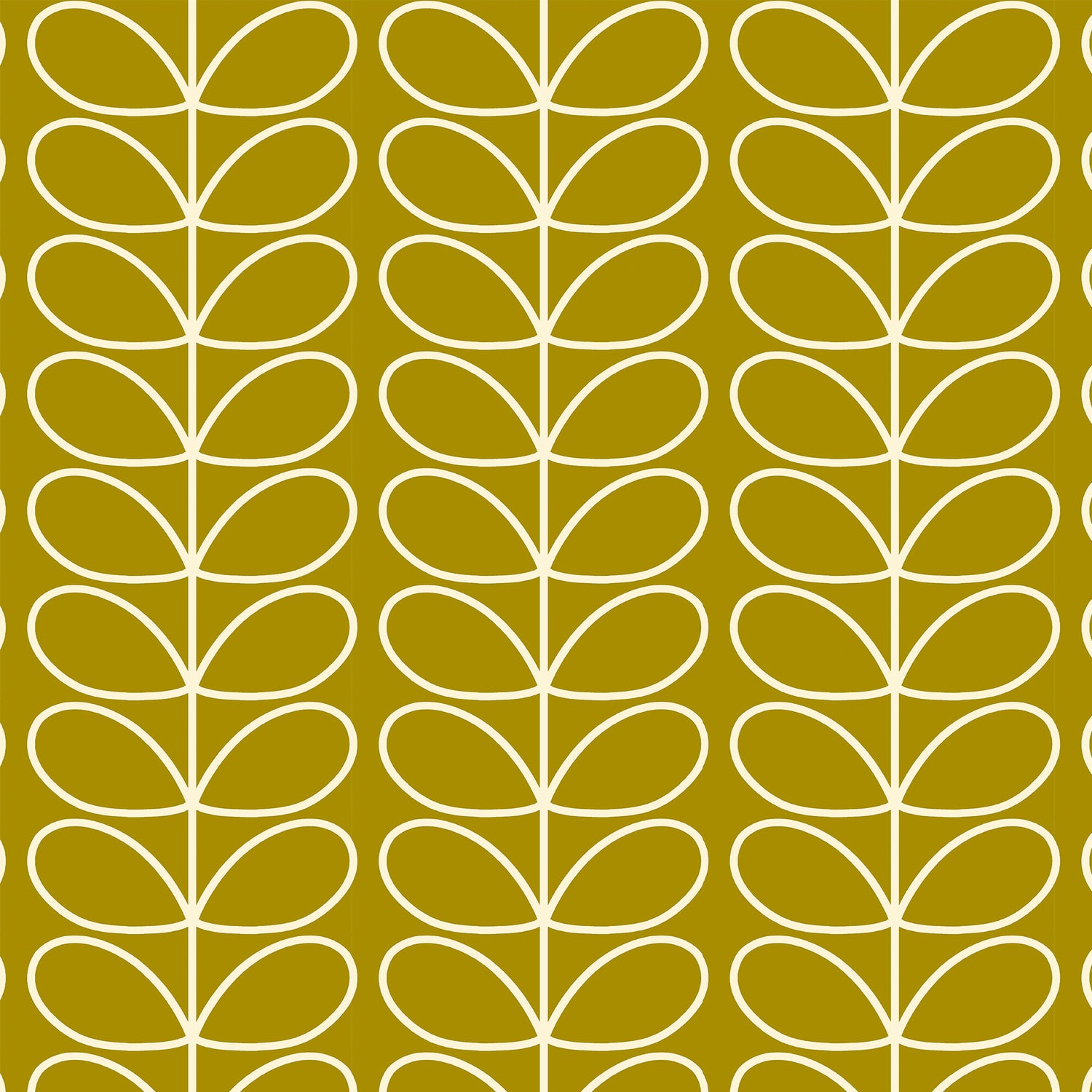 Orla Kiely Jumbo Linear Stem Made to Measure Blackout Roller Blind Seagrass