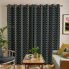 Orla Kiely Jumbo Linear Stem Made to Measure Curtain Liquorice