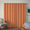 Orla Kiely Jumbo Linear Stem Made to Measure Curtain Persimmon