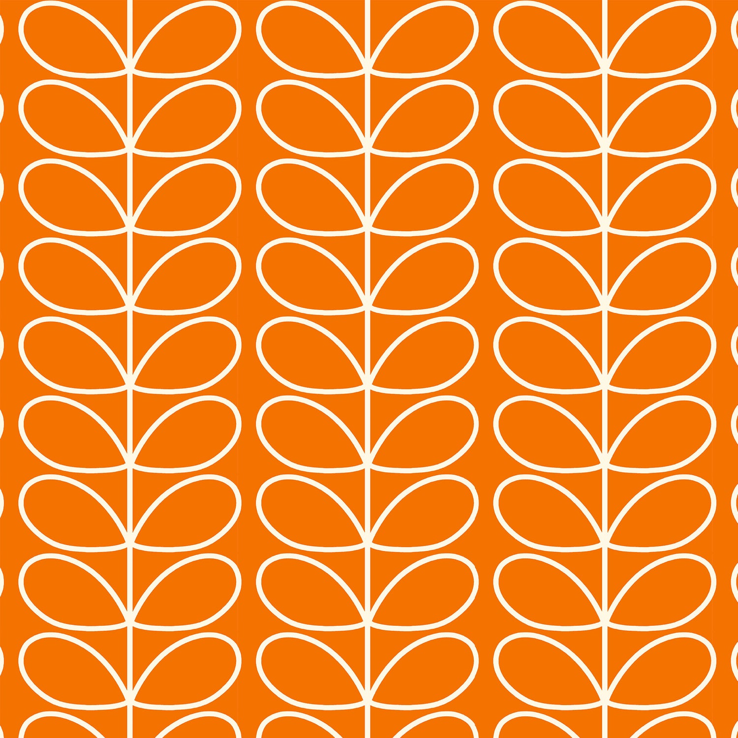 Orla Kiely Jumbo Linear Stem Translucent Made to Measure Roller Blind Persimmon