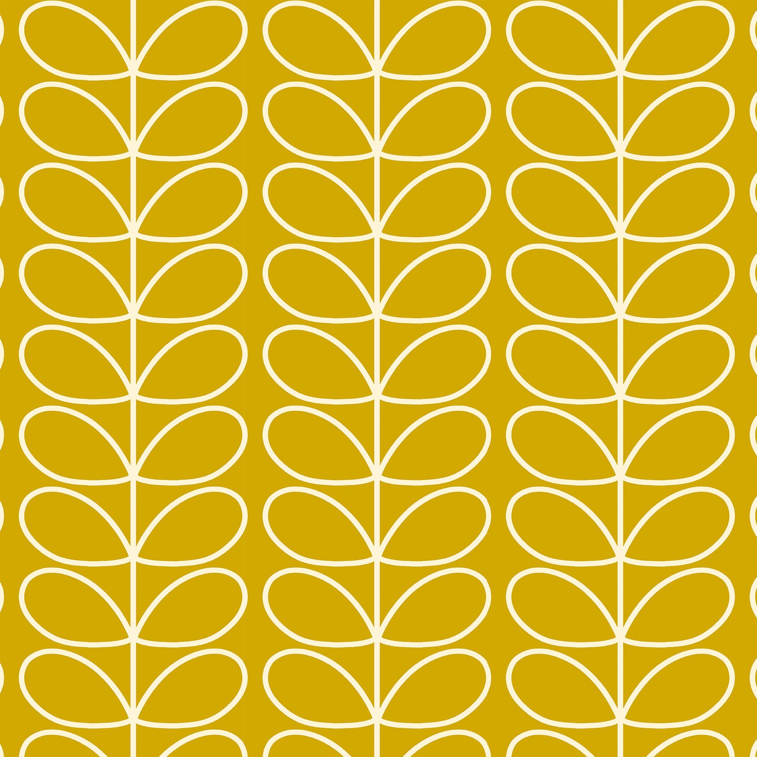 Orla Kiely Jumbo Linear Stem Made to Measure Blackout Roller Blind Sunflower