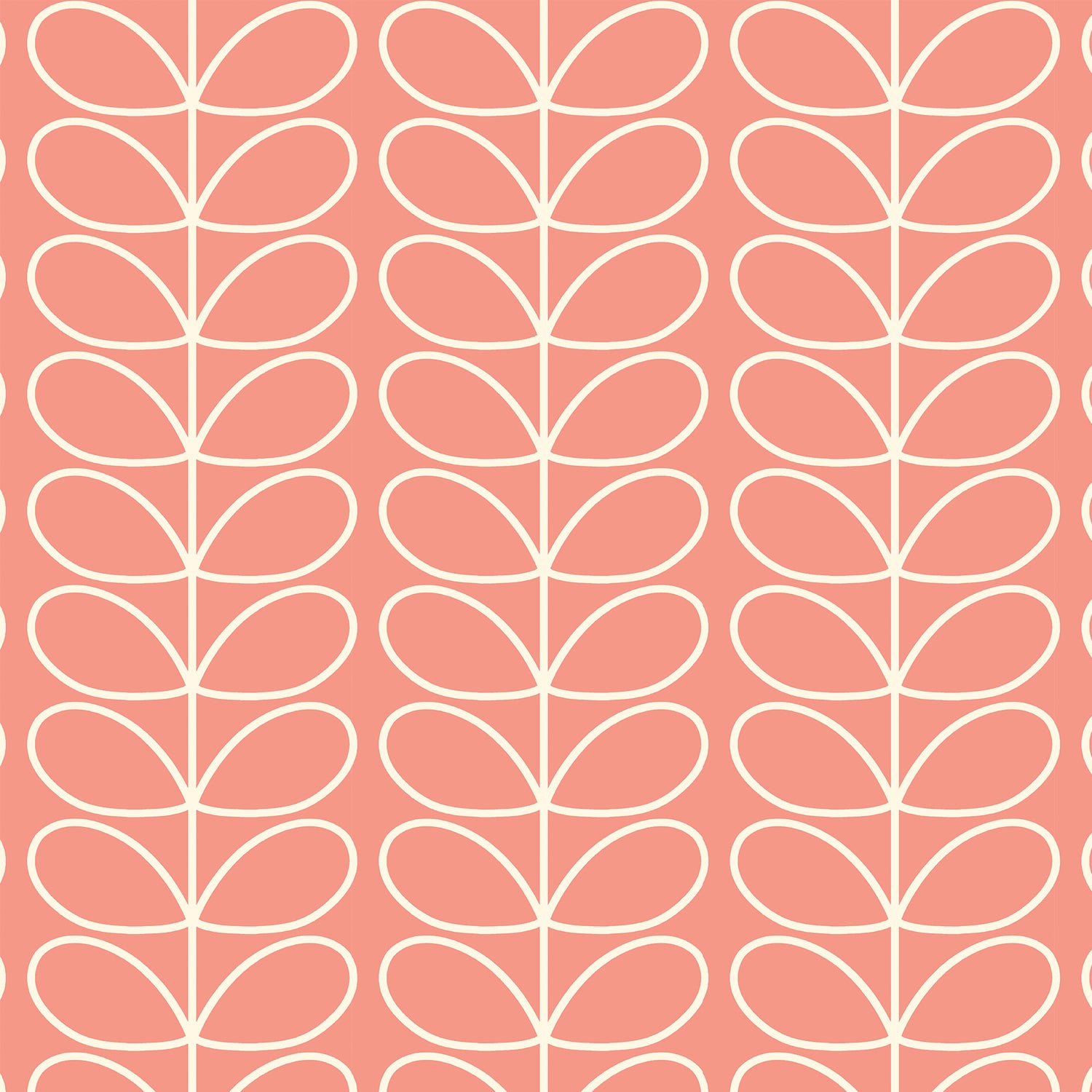 Orla Kiely Jumbo Linear Stem Made to Measure Curtain Bubblegum
