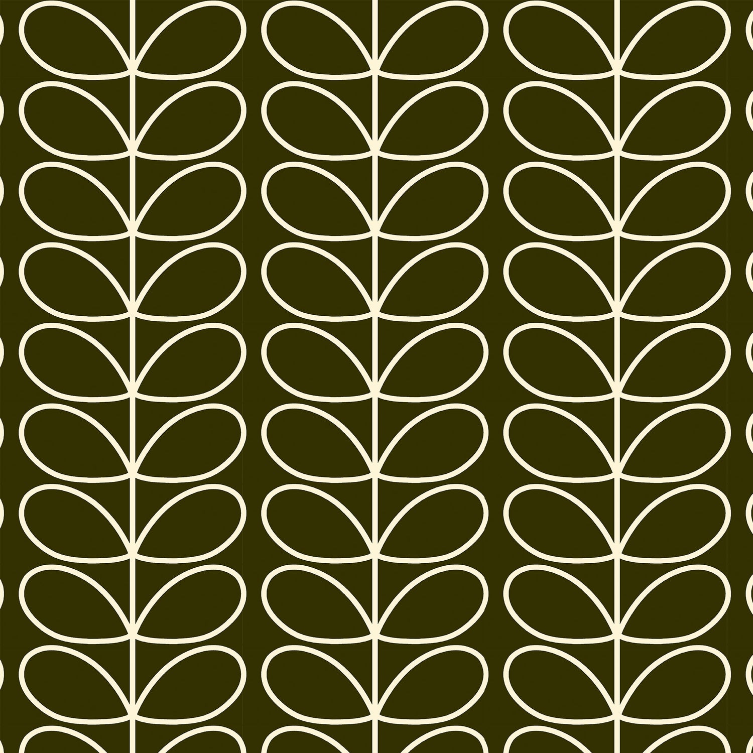 Orla Kiely Jumbo Linear Stem Made to Measure Blackout Roller Blind Kelp