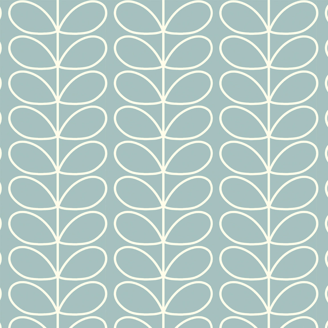 Orla Kiely Jumbo Linear Stem Made to Measure Curtain Aqua