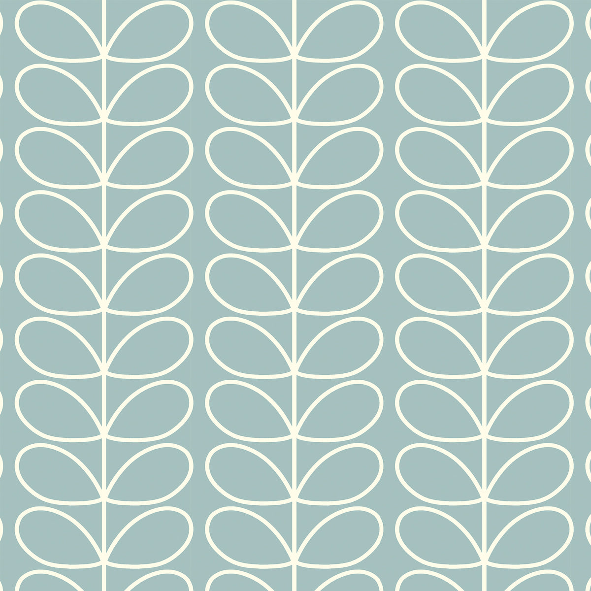 Orla Kiely Jumbo Linear Stem Made to Measure Curtain Aqua