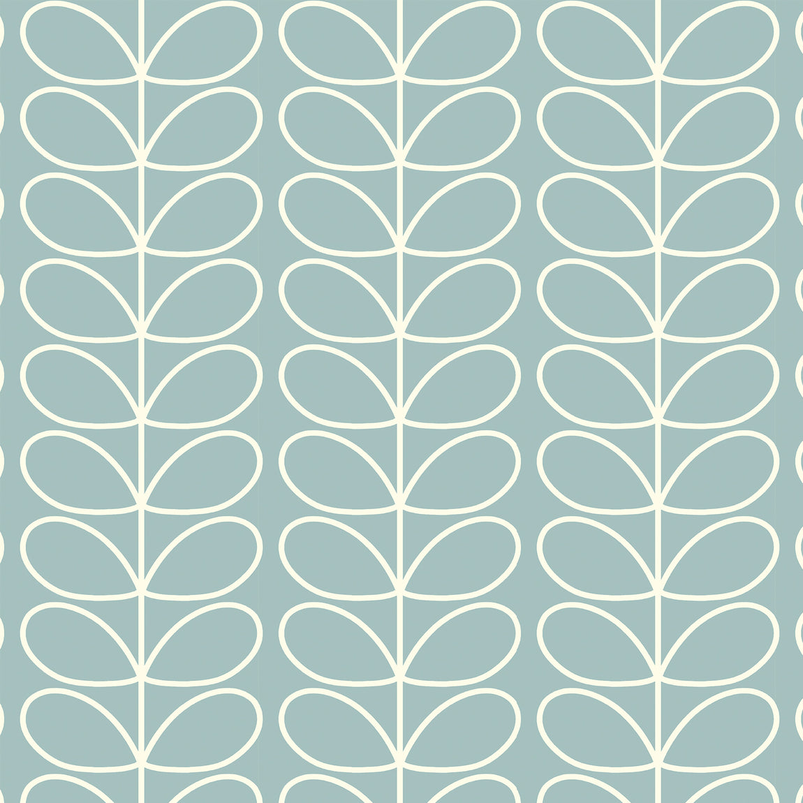 Orla Kiely Jumbo Linear Stem Made to Measure Curtain Aqua