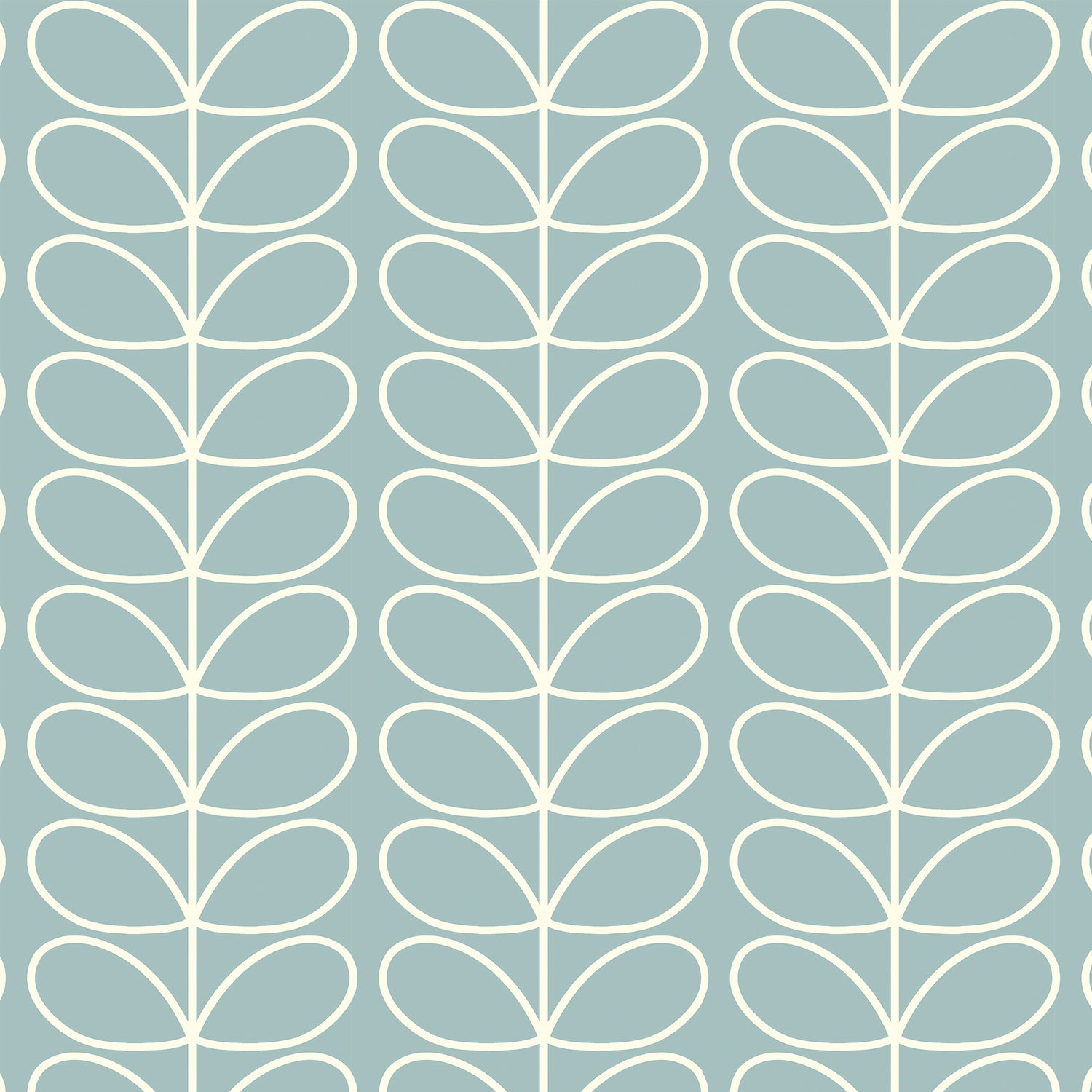 Orla Kiely Jumbo Linear Stem Made to Measure Roman Blind Aqua