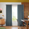 Orla Kiely Jumbo Linear Stem Made to Measure Curtain Marine