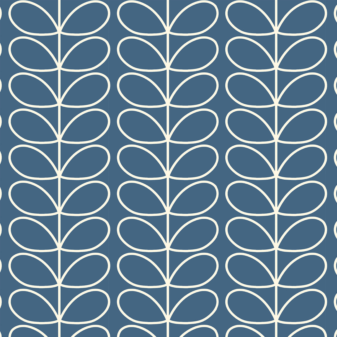 Orla Kiely Jumbo Linear Stem Made to Measure Curtain Marine
