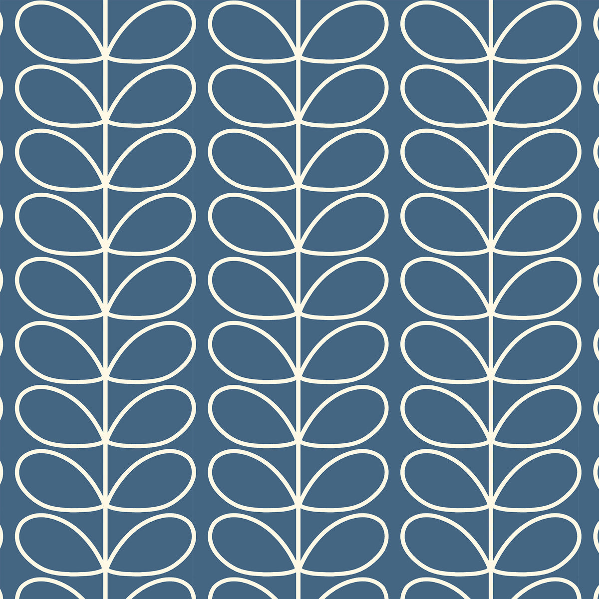 Orla Kiely Jumbo Linear Stem Made to Measure Curtain Marine