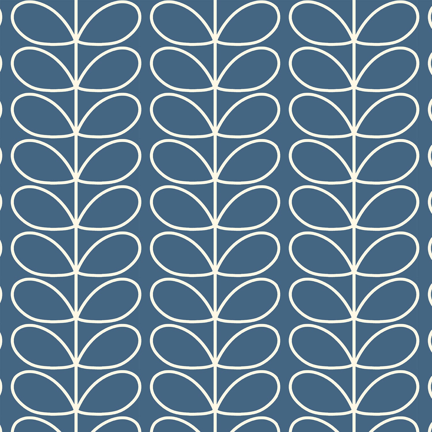 Orla Kiely Jumbo Linear Stem Translucent Made to Measure Roller Blind Marine