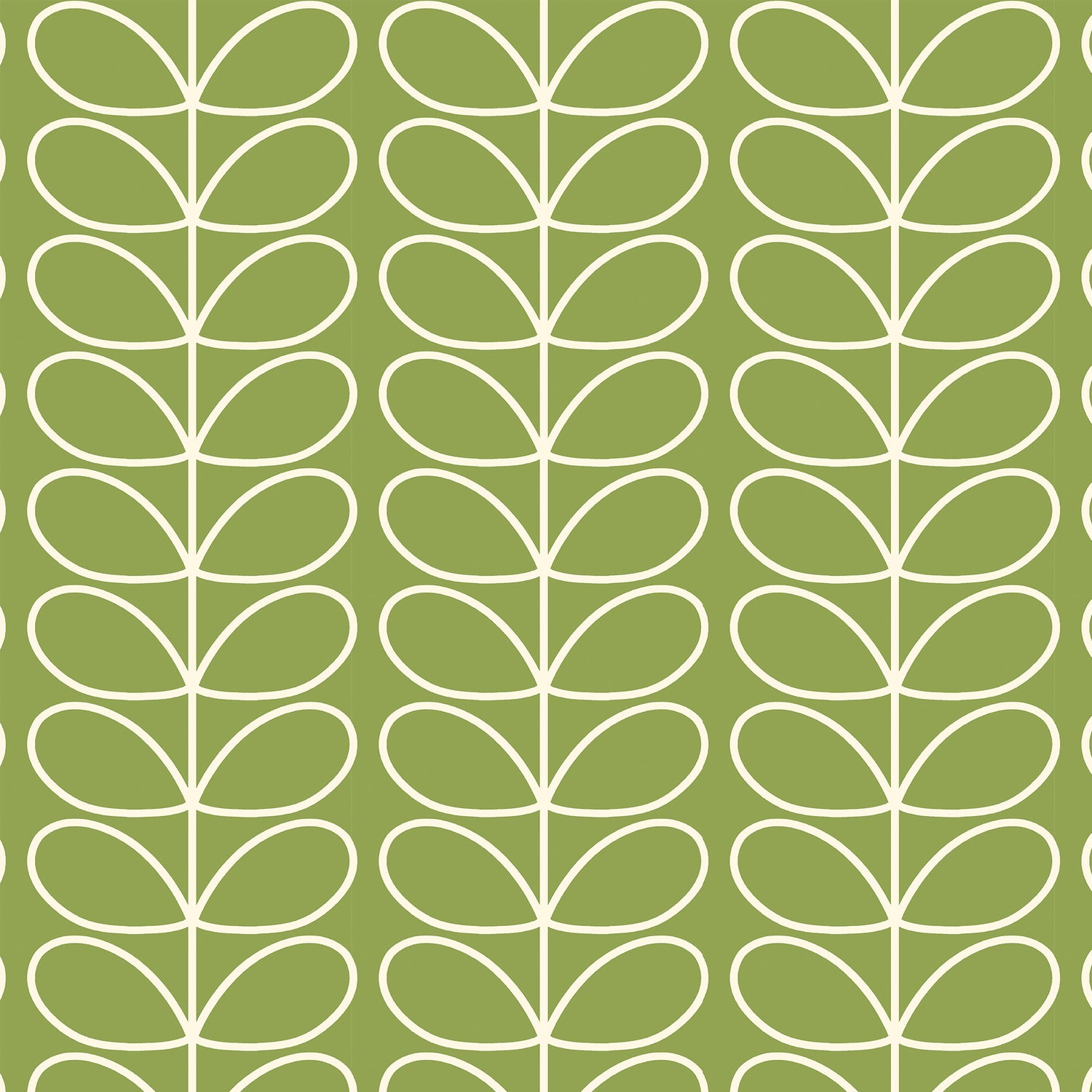 Orla Kiely Jumbo Linear Stem Made to Measure Curtain Chalky Green