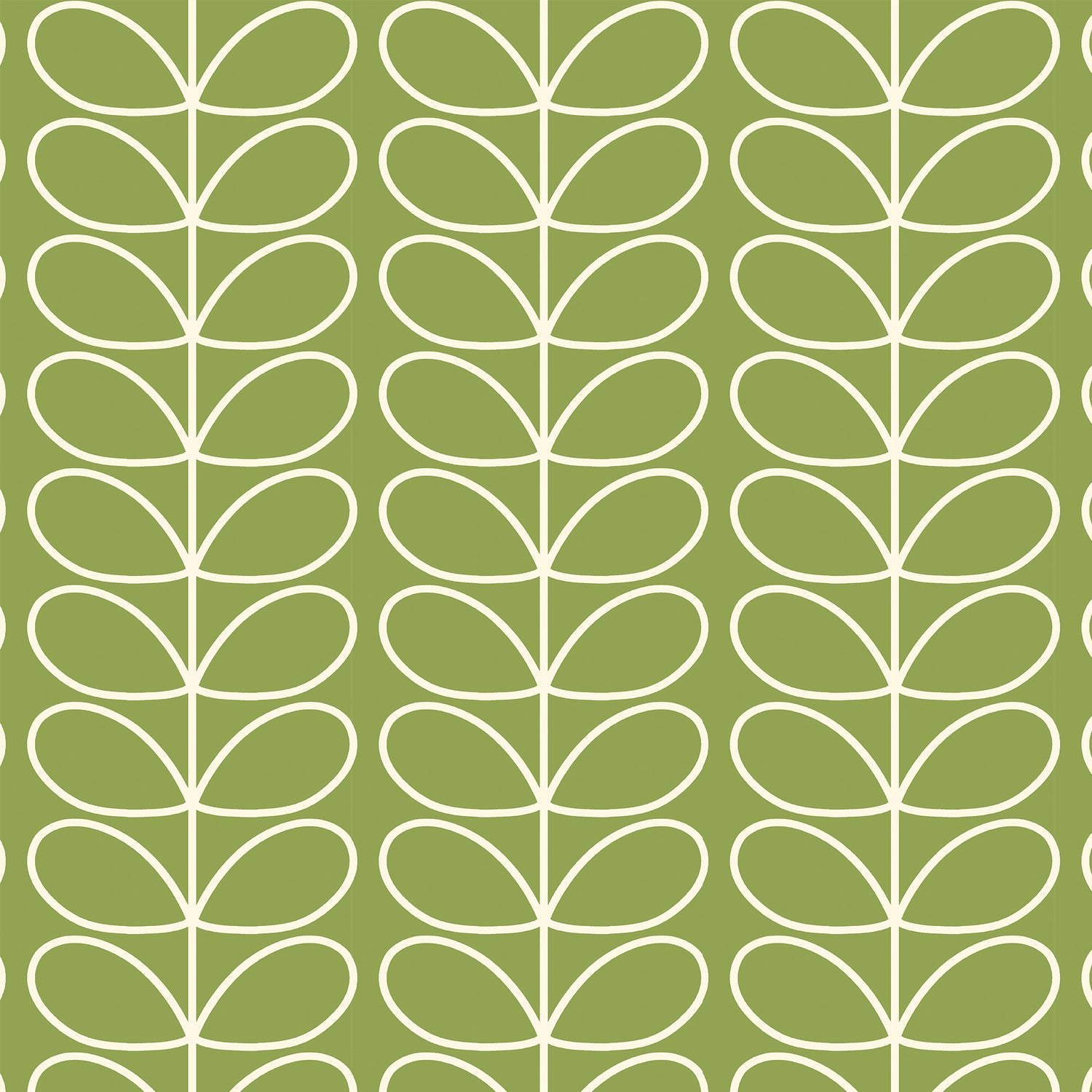 Orla Kiely Jumbo Linear Stem Made to Measure Curtain Chalky Green