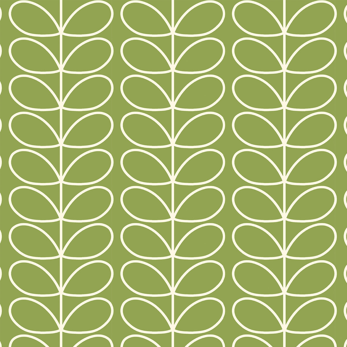 Orla Kiely Jumbo Linear Stem Made to Measure Roman Blind Chalky Green