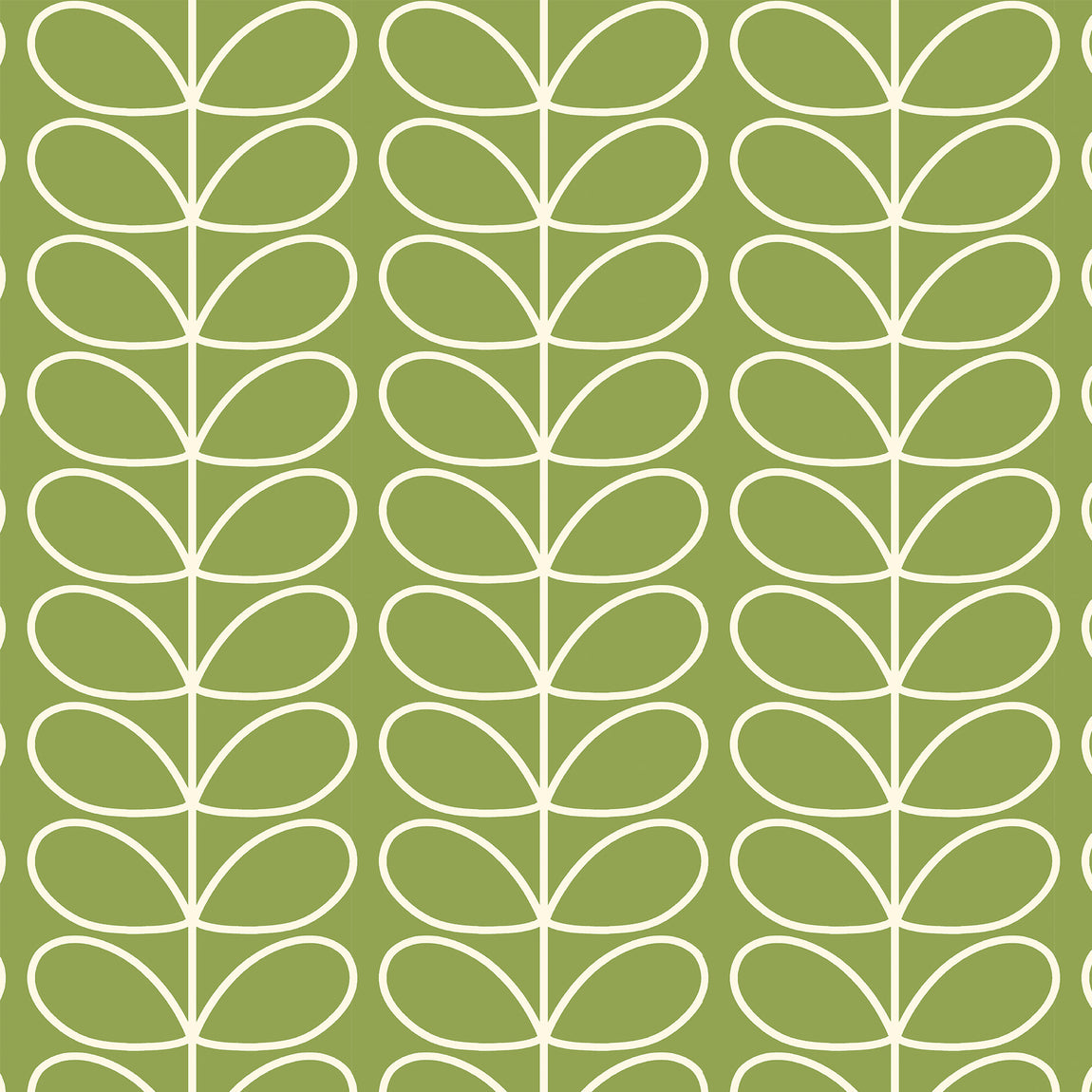 Orla Kiely Jumbo Linear Stem Made to Measure Roman Blind Chalky Green