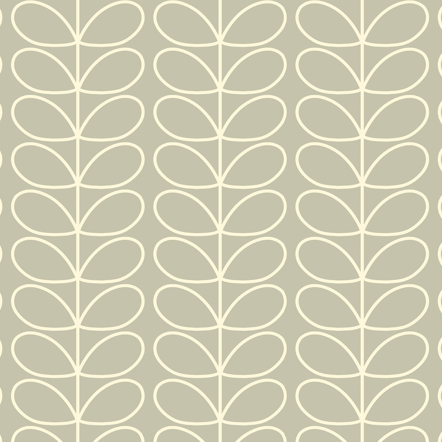 Orla Kiely Jumbo Linear Stem Made to Measure Curtain Pebble