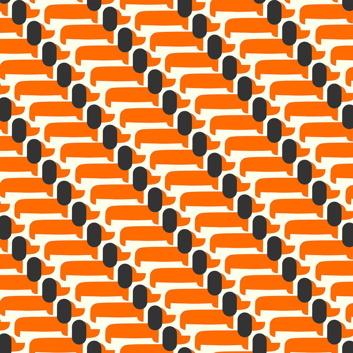 Orla Kiely Dog Show Made to Measure Blackout Roller Blind Persimmon
