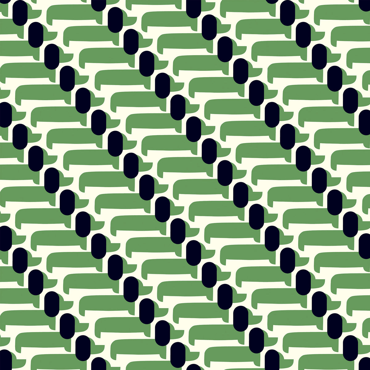Orla Kiely Dog Show Translucent Made to Measure Roller Blind Green