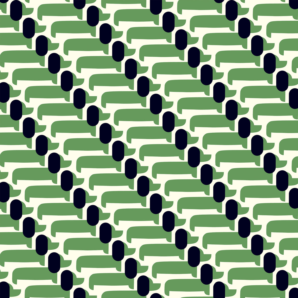 Orla Kiely Dog Show Made to Measure Roman Blind Green