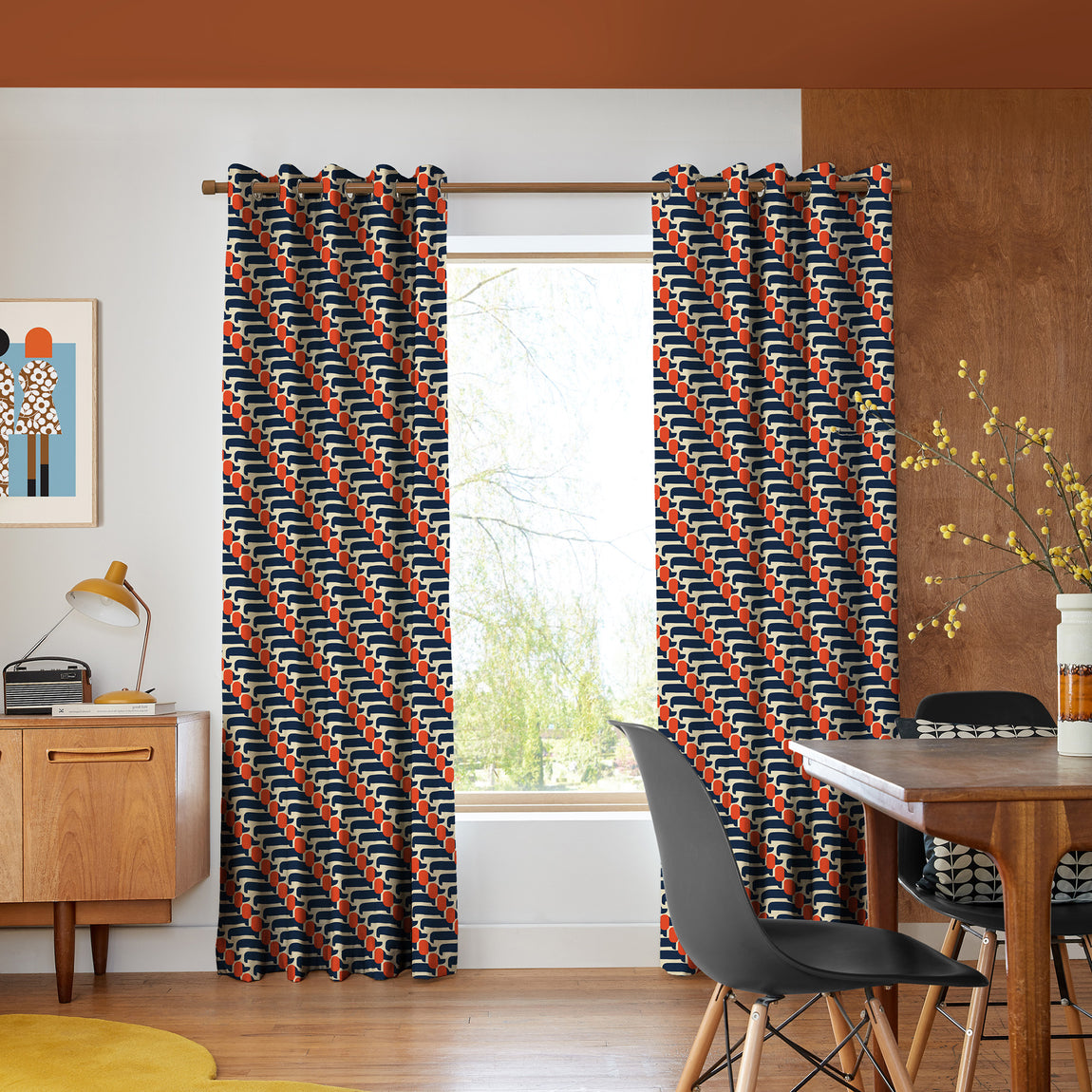 Orla Kiely Dog Show Made to Measure Curtain Whale
