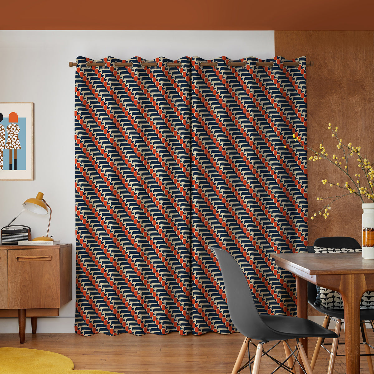 Orla Kiely Dog Show Made to Measure Curtain Whale
