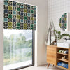 Orla Kiely Spot Flower Stem Made to Measure Roman Blind Blue Green
