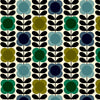 Orla Kiely Spot Flower Stem Made to Measure Roman Blind Blue Green