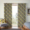 Orla Kiely Spot Flower Stem Made to Measure Curtain Yellow Grey
