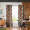 Orla Kiely Spot Flower Stem Made to Measure Curtain Tomato Pink