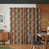 Orla Kiely Spot Flower Stem Made to Measure Curtain Tomato Pink