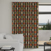 Orla Kiely Spot Flower Stem Made to Measure Wave Curtain + FREE Track Tomato Pink